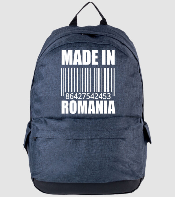 România made in model albastru jeanși pe tricou