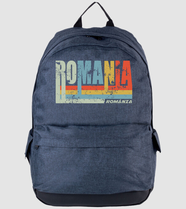 România retro model albastru jeanși pe tricou