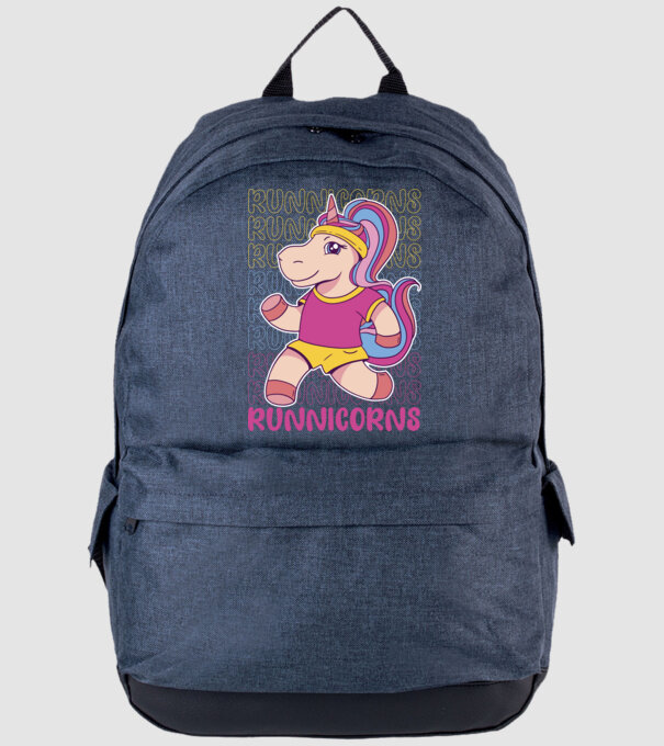 Runnicorns model albastru jeanși pe tricou