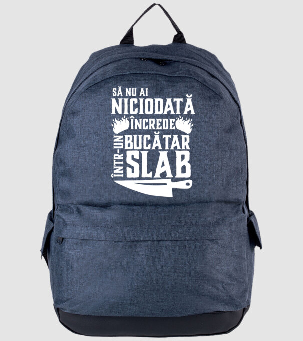 să nu ai niciodată încrede într-un bucătar slab model albastru jeanși pe tricou