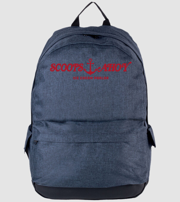 scoops and ahoy stranger things model albastru jeanși pe tricou