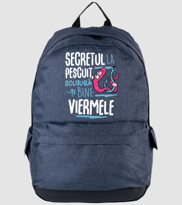 Secretul la pescuit scutură-ți bine viermele model albastru jeanși pe tricou