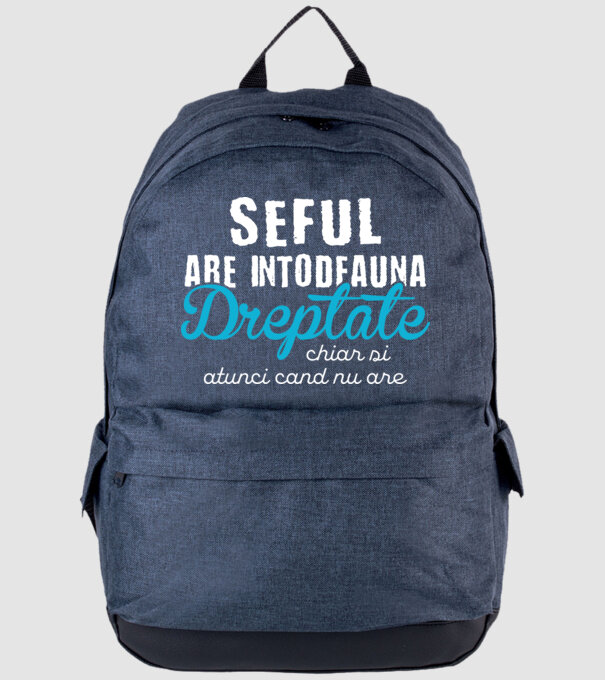 Seful are intodeauna dreptate model albastru jeanși pe tricou