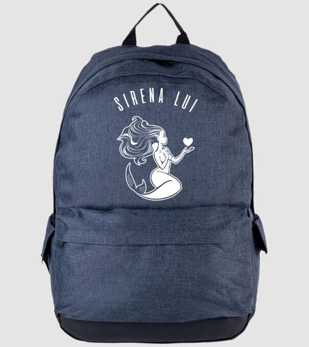 Sirena lui model albastru jeanși pe tricou