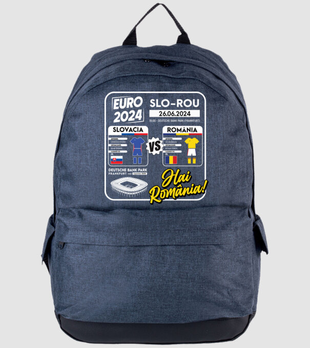 SLO-ROU euro 2024 calendar model albastru jeanși pe tricou