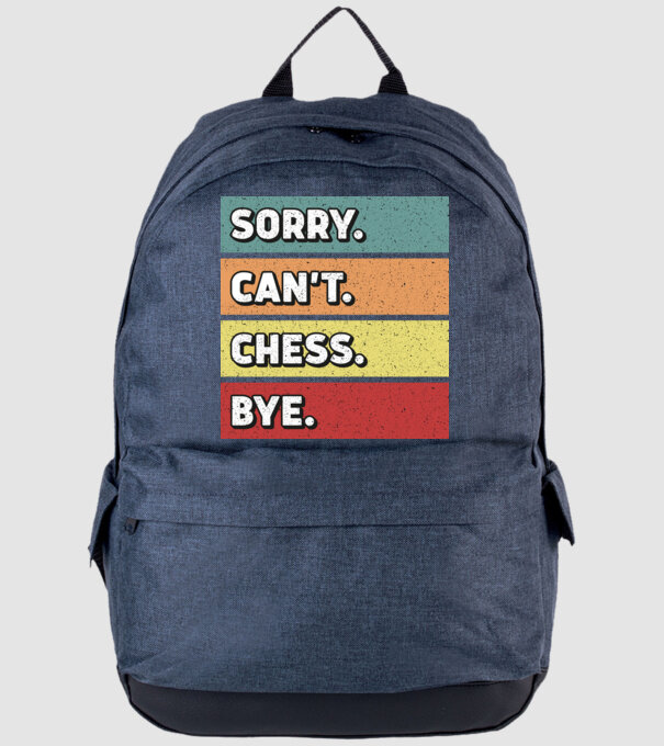 Sorry Cant Chess Bye model albastru jeanși pe tricou