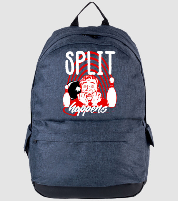 Split Happens model albastru jeanși pe tricou
