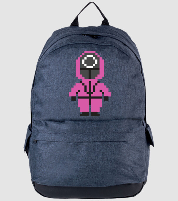 squid game pixel model albastru jeanși pe tricou
