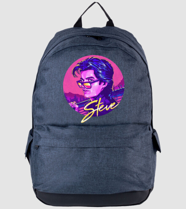 steve neon stranger things model albastru jeanși pe tricou