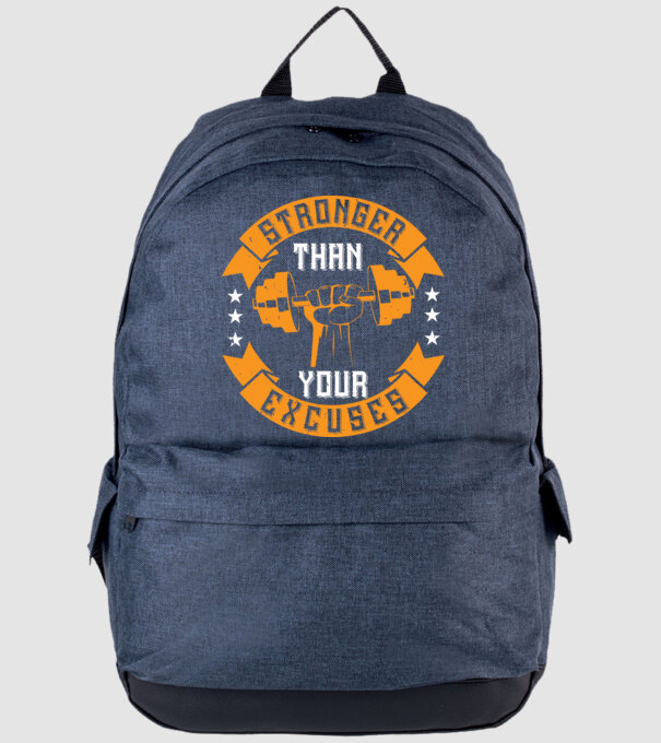 stronger than your excuses model albastru jeanși pe tricou