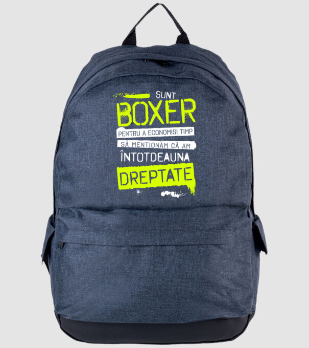 Sunt boxer, pentru a economisi timp, să reținem că am întotdeauna dreptate model albastru jeanși pe tricou