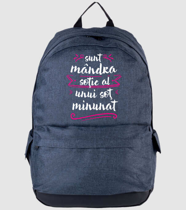 Sunt mândra soție a unui soț minunat model albastru jeanși pe tricou
