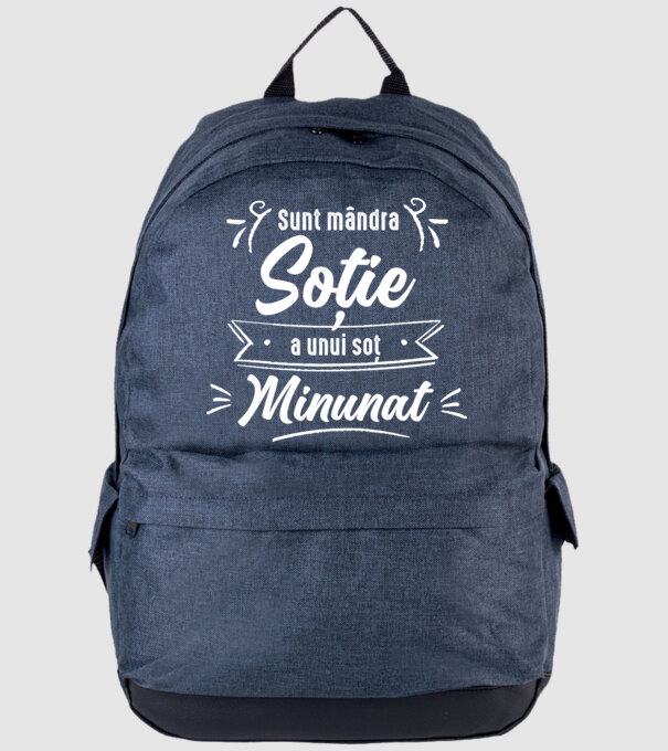 Sunt mândra soție a unui soț minunat model albastru jeanși pe tricou
