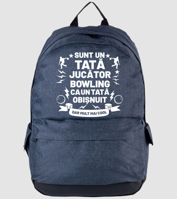 sunt un tată jucător bowling, ca un tată obișnuit, dar mult mai cool model albastru jeanși pe tricou