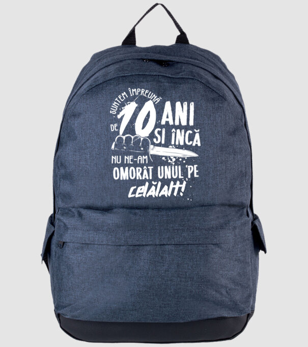 Suntem împreună de 10 ani model albastru jeanși pe tricou