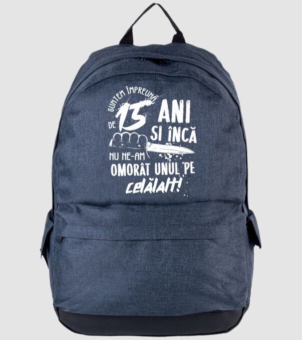 Suntem împreună de 15 ani model albastru jeanși pe tricou