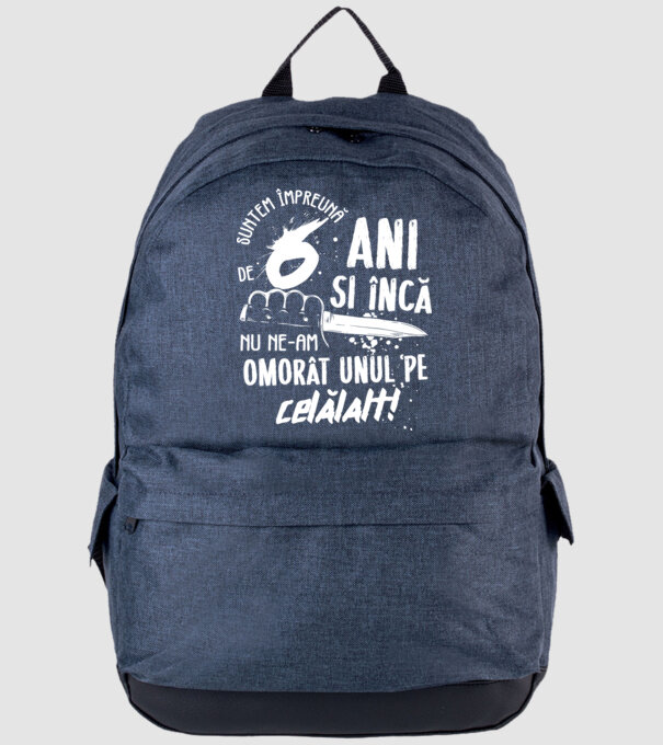 Suntem împreună de 6 ani model albastru jeanși pe tricou