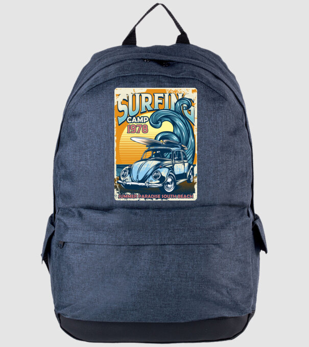 Surfer Camp model albastru jeanși pe tricou