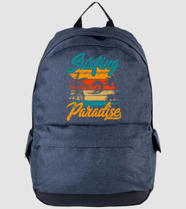 Surfing Paradise model albastru jeanși pe tricou