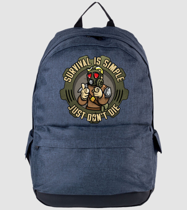 Survival model albastru jeanși pe tricou
