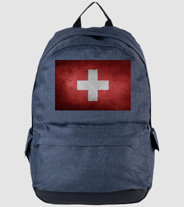 SWITZERLAND model albastru jeanși pe tricou
