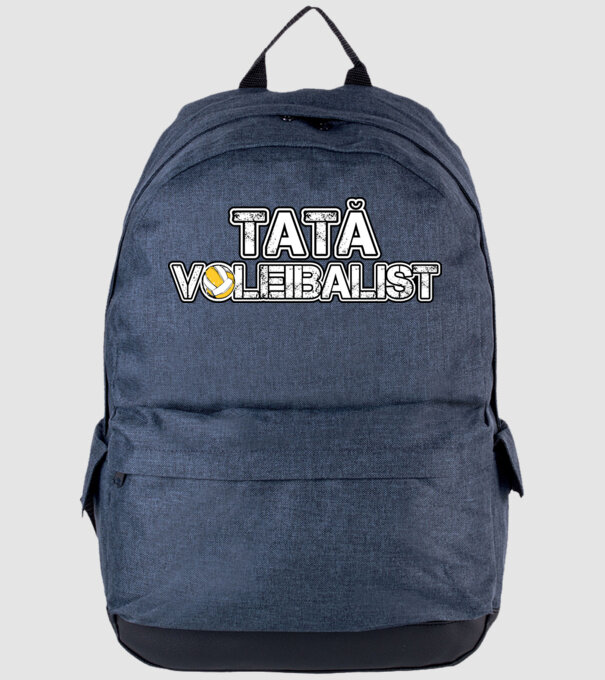 tată voleibalist model albastru jeanși pe tricou