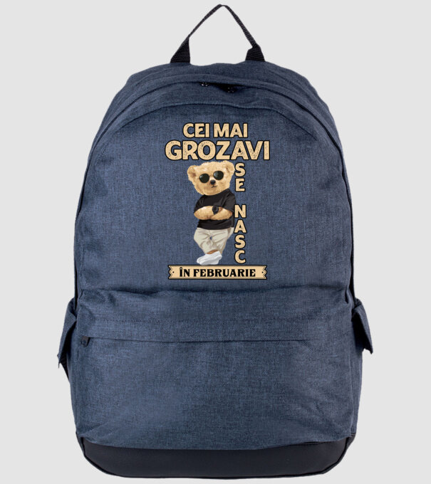 Teddy cel cool februarie model albastru jeanși pe tricou