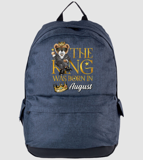The king was born int AUGUST model albastru jeanși pe tricou