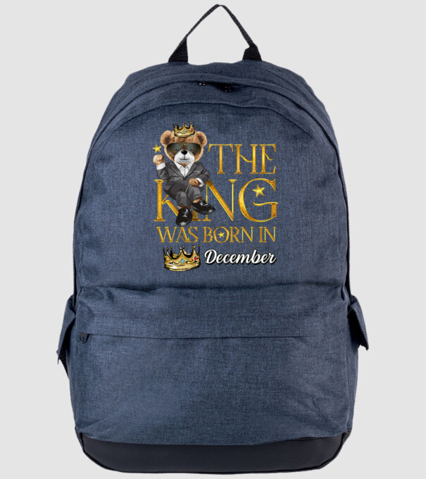 The king was born int DECEMBER model albastru jeanși pe tricou