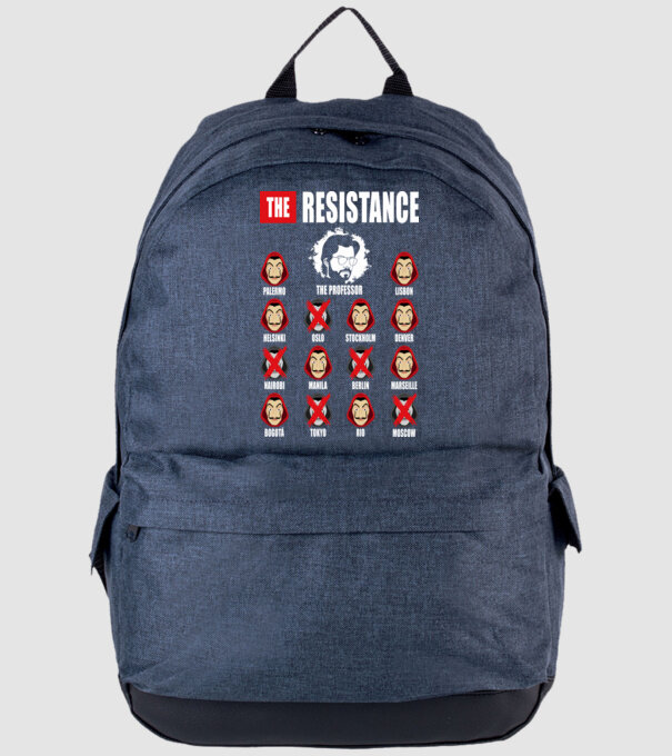 the resistance la casa de papel model albastru jeanși pe tricou