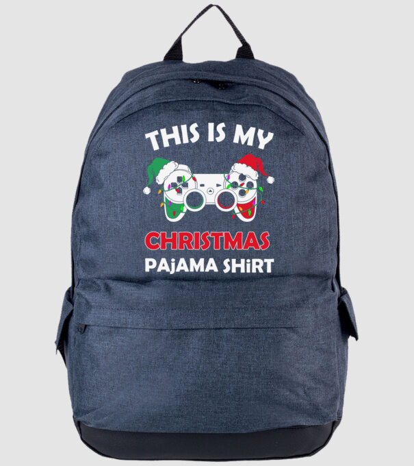 This is my christmas pajama model albastru jeanși pe tricou
