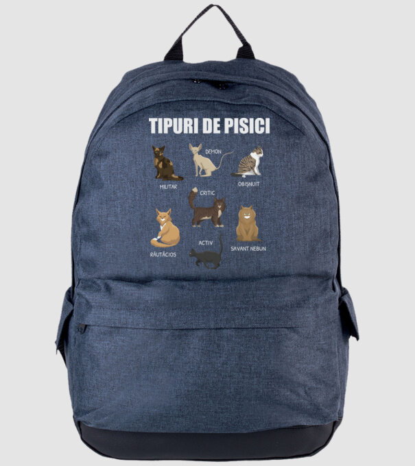 Tipuri de pisici model albastru jeanși pe tricou