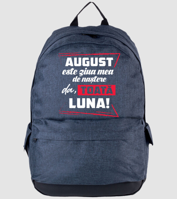 Toată luna AUGUST model albastru jeanși pe tricou