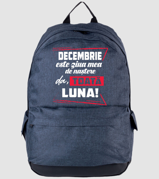 Toată luna DECEMBRIE model albastru jeanși pe tricou