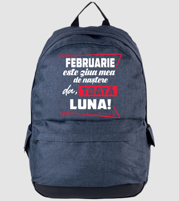 Toată luna FEBRUARIE model albastru jeanși pe tricou