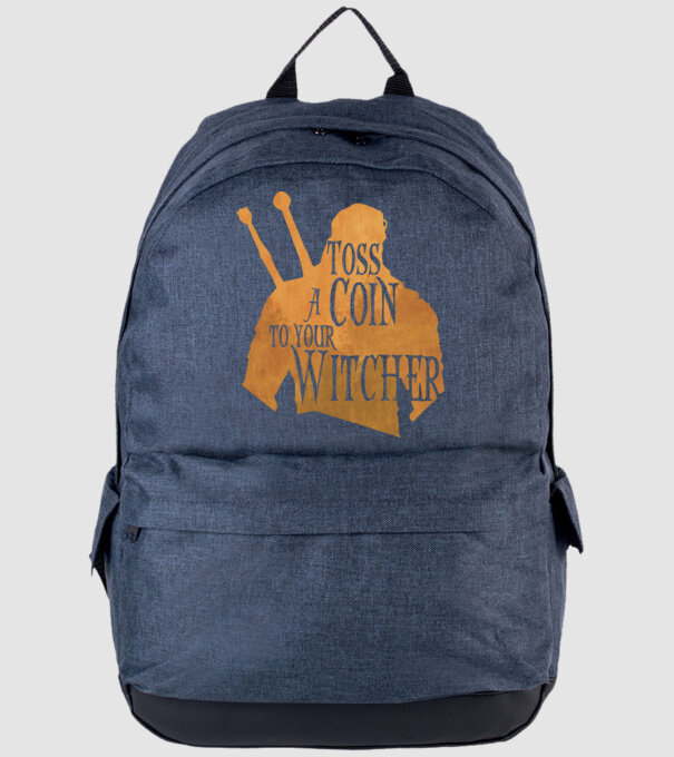 Toss a Coin to your Witcher model albastru jeanși pe tricou