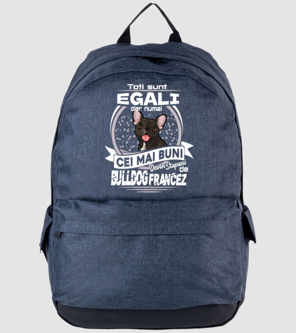 Toți sunt egali, dar numai cei mai buni devin stăpâni de bulldog francez lght model albastru jeanși pe tricou