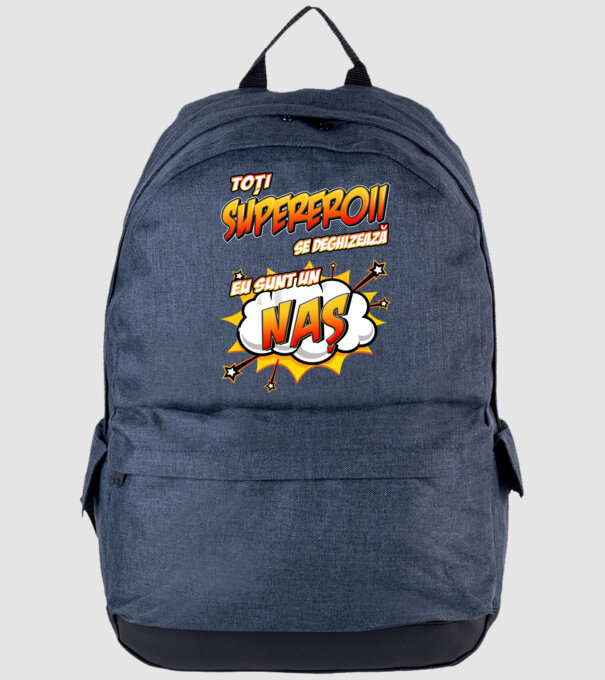 Toți supereroii se deghizează, eu sunt un naș model albastru jeanși pe tricou