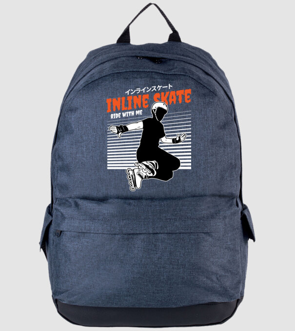 TR inlineskate model albastru jeanși pe tricou