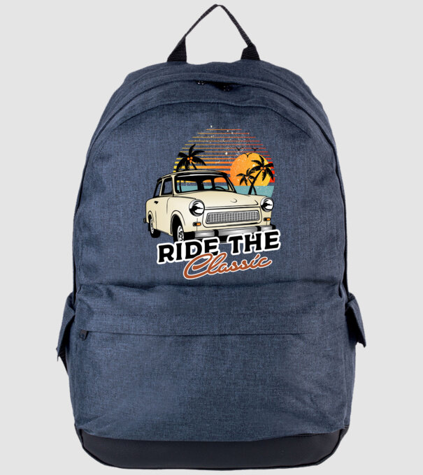 Trabant Ride The Classic model albastru jeanși pe tricou