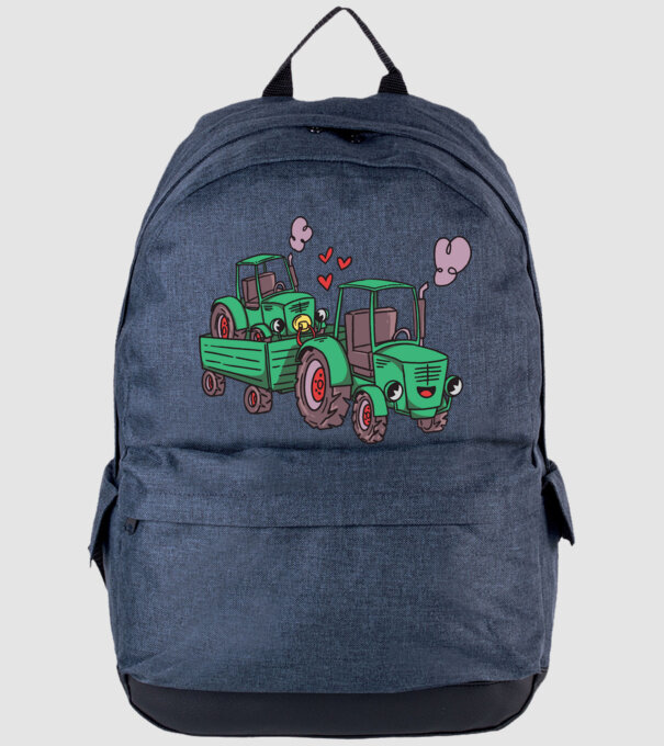 TRACTOR model albastru jeanși pe tricou