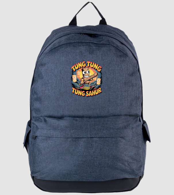 Tung Tung Tung Sahur Retro model albastru jeanși pe tricou