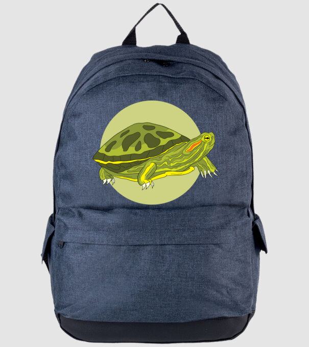 Turtle model albastru jeanși pe tricou