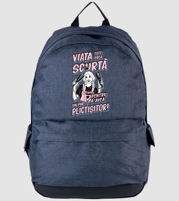 viata este prea scurta pentru a avea un par plictisitor model albastru jeanși pe tricou