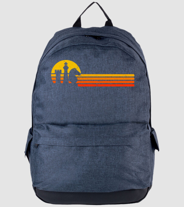 Vintage chesss sunset model albastru jeanși pe tricou