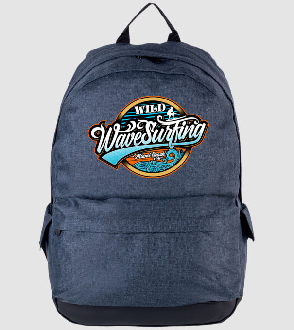 WaveSurfing model albastru jeanși pe tricou