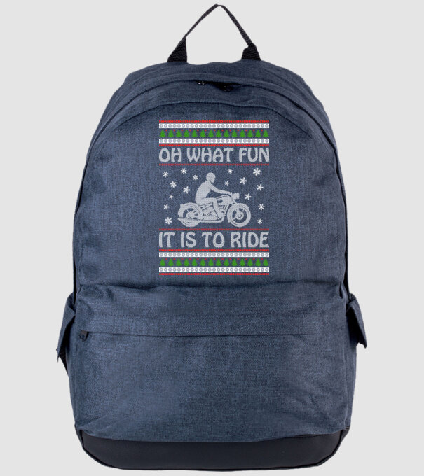 What Fun is to ride - Moto model albastru jeanși pe tricou