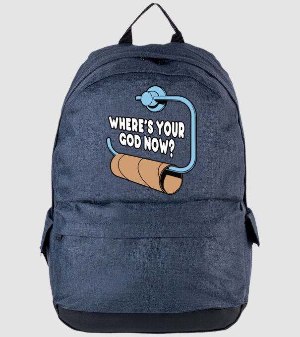 Where's your god now model albastru jeanși pe tricou