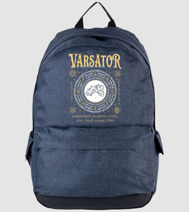 Zodiac bărbat VĂRSĂTOR golden model albastru jeanși pe tricou