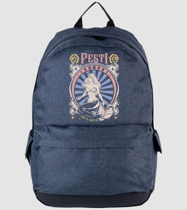 Zodiac Vintage PEȘTI model albastru jeanși pe tricou
